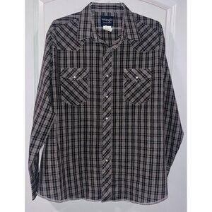 WRANGLER Western Men’s XXL Shirt‎ Snap Buttons Long Sleeves 2XL